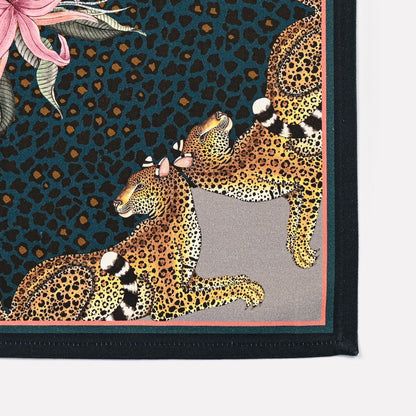 Leopard Lily Napkins in Starry Night