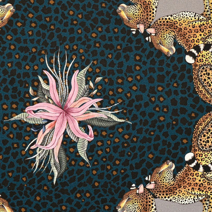 Leopard Lily Napkins in Starry Night
