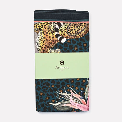 Leopard Lily Napkins in Starry Night