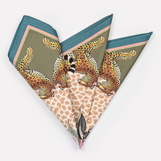 Leopard Lily Napkins in Stone (PAIR)