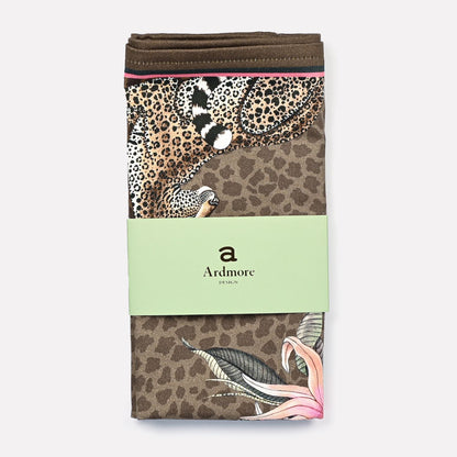 Leopard Lily Napkins in Safari
