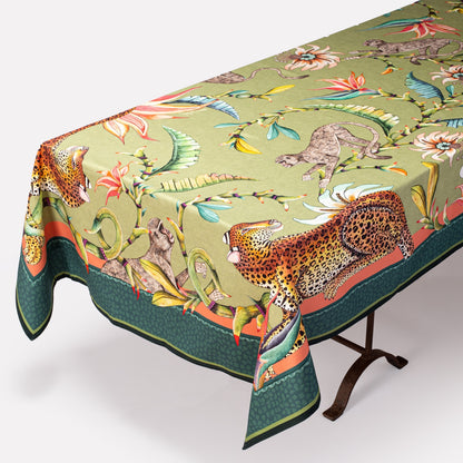 Monkey Paradise Tablecloth in Delta